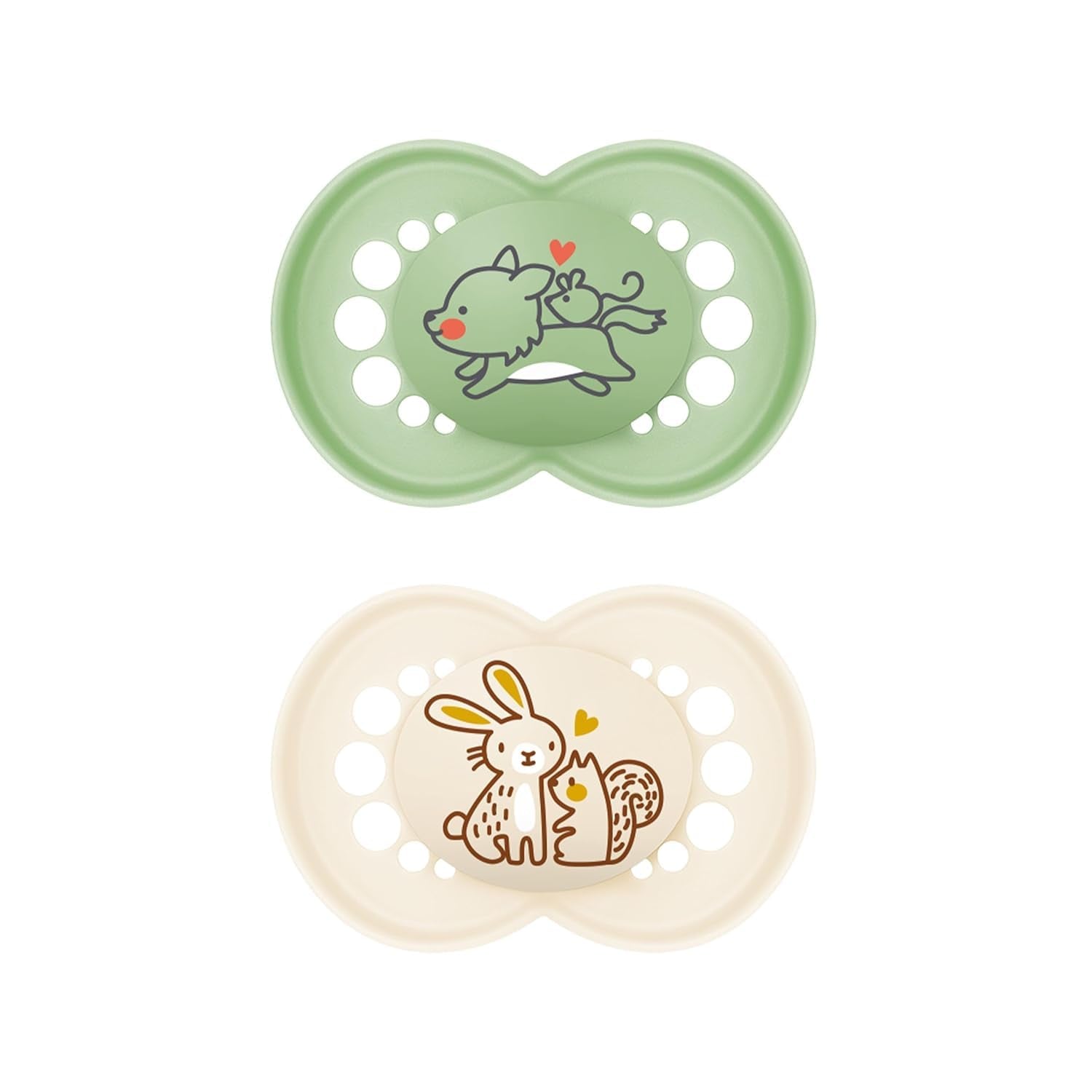 Suzetă MAM Original | Suzetă din latex | 0-6 luni | Suzetă pentru bebeluși potrivită pentru alăptare | Recomandată de moașe | Rezistent la mușcături | Latex de cauciuc natural | Oaie/Iepure | Pachet de 2