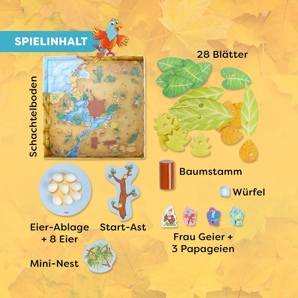 HABA Vai de mine, Doamnă Vultur! – Joc captivant de dexteritate din lemn, construirea cuibului, pentru copii de la 3 ani în sus – 2011720001