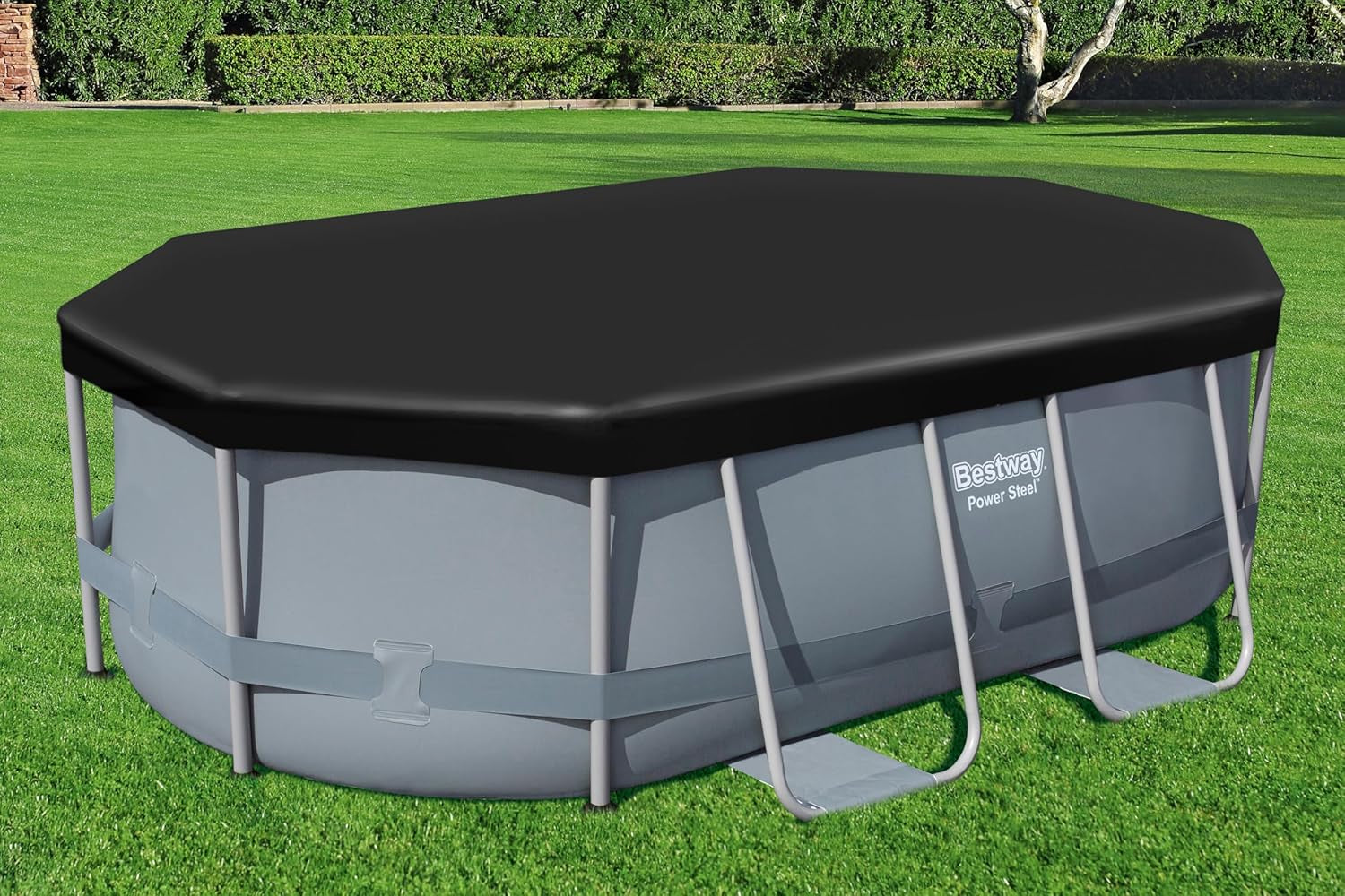 Prelată Bestway din PVC 305 x 184 cm, neagră, ovală