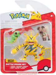 Pokémon PKW3892 - Set de figuri de luptă - Raupy, Wuffels, Elektek, Set oficial de figuri Action figures Naty Shop Titlu implicit