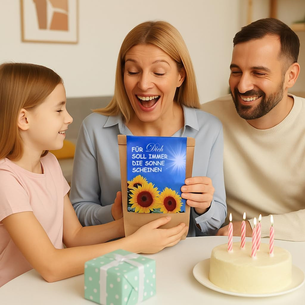 Cadou pentru femei - Fie ca soarele să strălucească mereu pentru tine - Kit de cultivare a florii-soarelui, geantă surpriză pentru idei de cadouri, kit de plantare