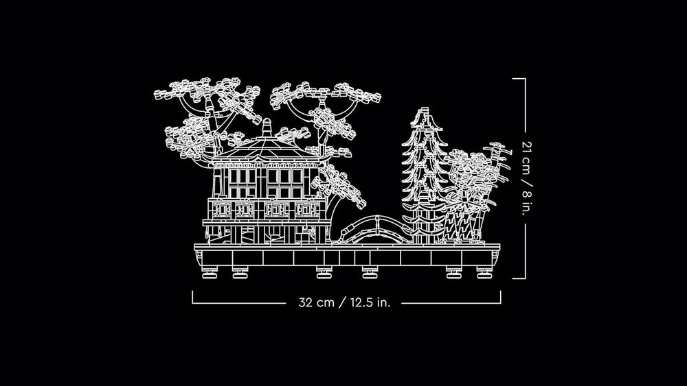 LEGO Icons Garten der Stille - Modell zum Bauen und Ausstellen - Japanische Oase mit Pavillon, Brücke, Koi-Karpfen, Lotusblumen, Bäumen - DIY Deko - Geschenk für Frauen und Männer - 10315