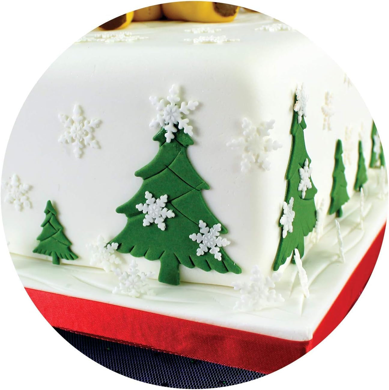 PME SF709 Mini Set de 3 Cuțite cu Piston în Formă de Fulg de Nea, Standard, Alb