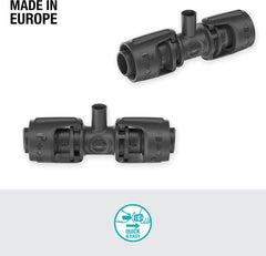 Piesă în T Gardena Micro-Drip-System pentru duze de pulverizare: Conectare între țevi de 13 mm și o duză de pulverizare, udare automată a plantelor, tehnologie de conectare rapidă și ușoară, reutilizabilă (13206-20)