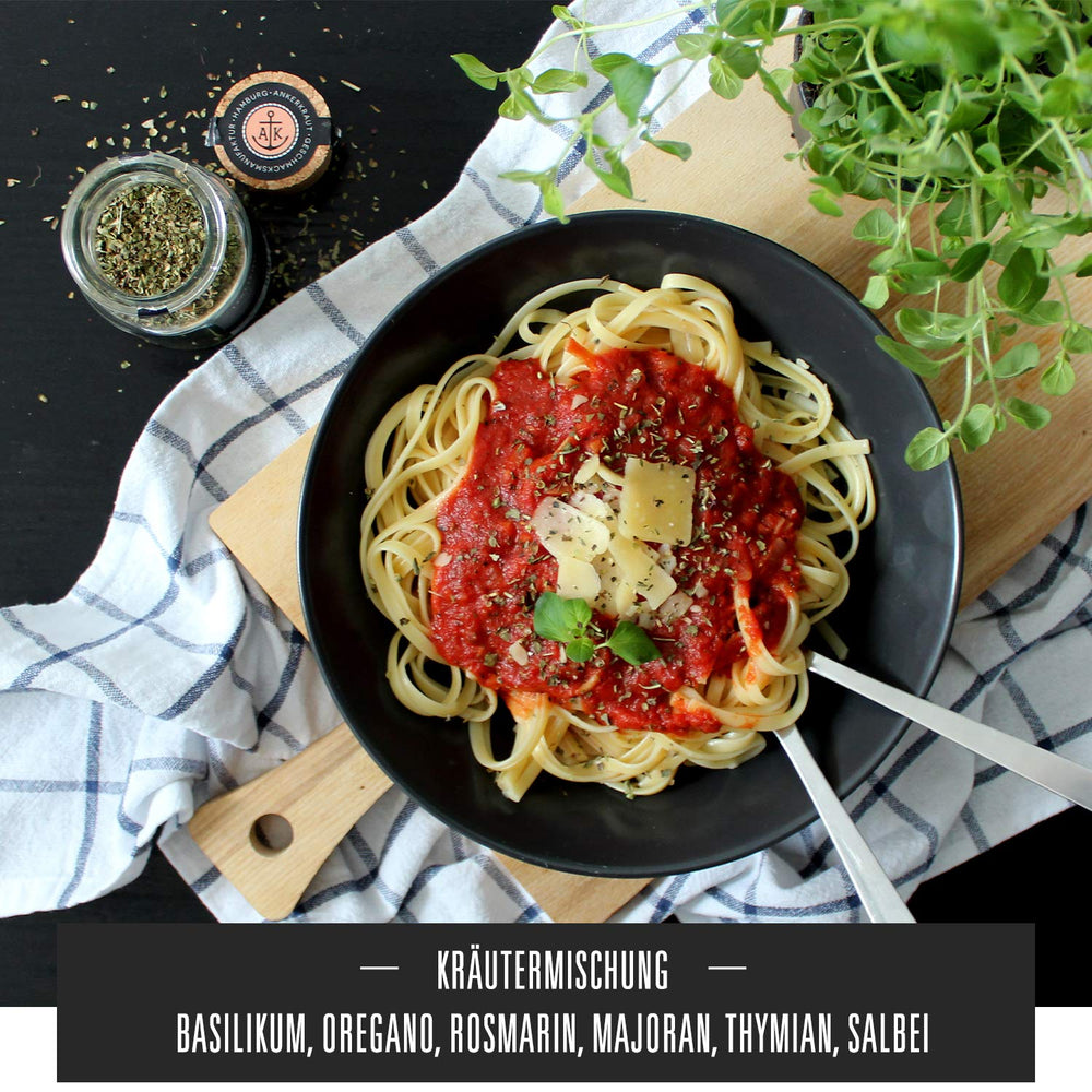 Ankerkraut Italienische Kräuter, mediterranes Universalgewürz für Pasta, Pizza und Salate, 25 g im Korkenglas