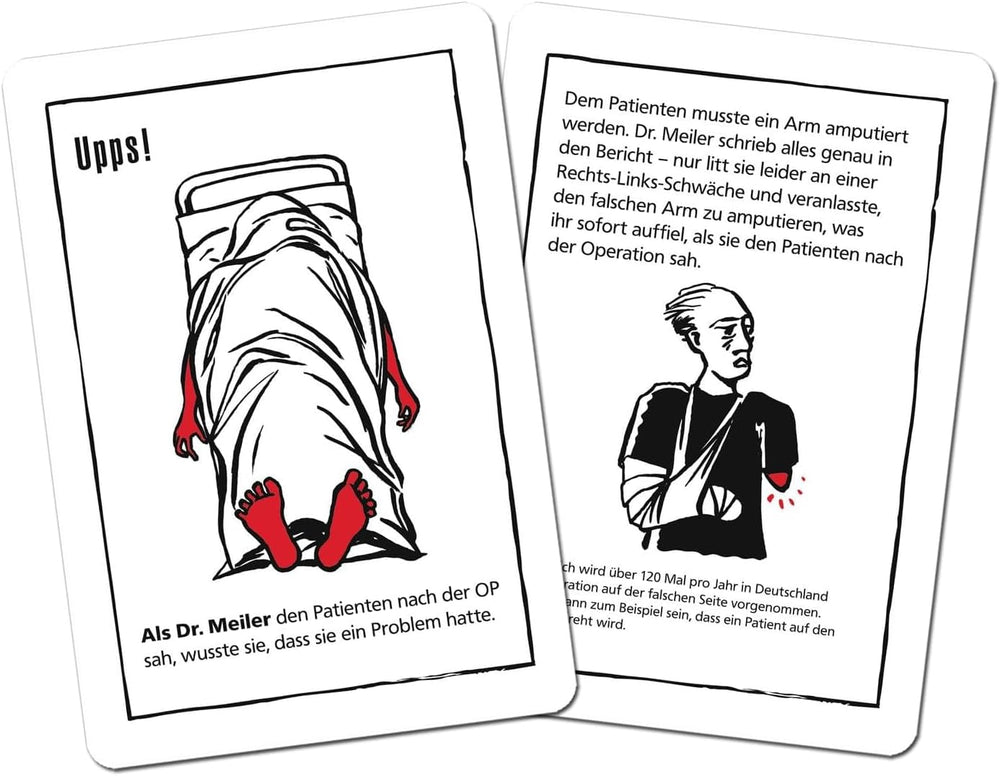 Moise. Black Stories Medicine - 50 de puzzle-uri cu cazuri din lumea medicinei, un joc de cărți despre crime cu variante de joc și jetoane de punctaj, un joc de puzzle pentru adolescenți și adulți.