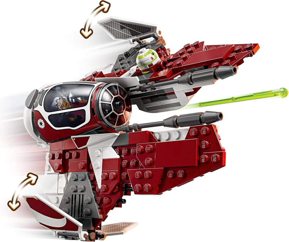 LEGO Star Wars 75401 Interceptorul Jedi al lui Ahsoka, Starfighter pentru fanii Războiului Clonelor, Ahsoka Tano & Anakin Skywalker Minifigures, cu săbii laser și R7-A7, pentru băieți și fete de la 8 ani în sus Seturi de constructie Besuche den LEGO-Store
