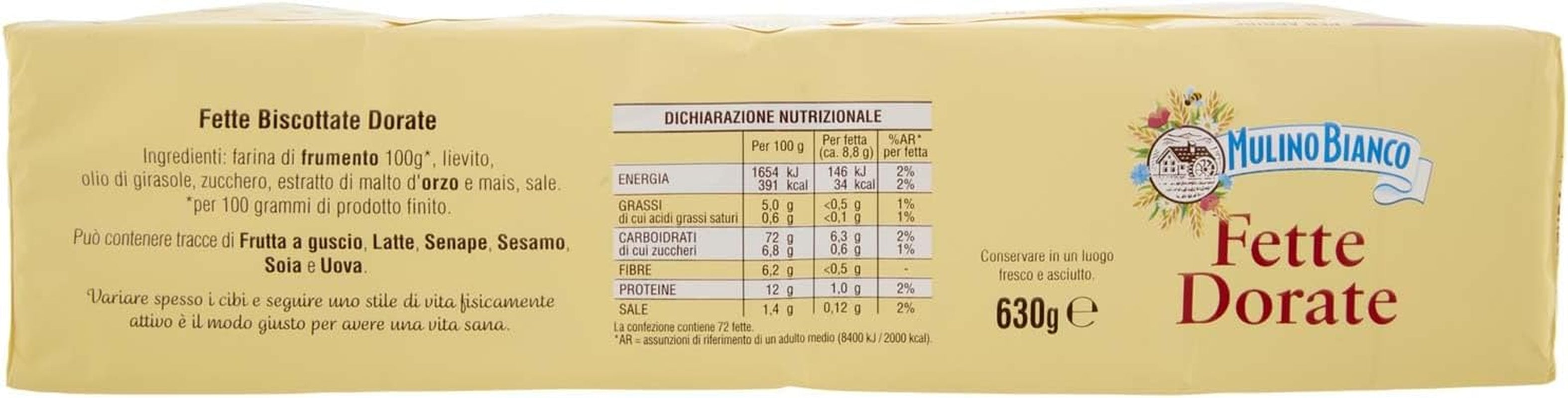 , Fat Biscottate Dorate - 630 gr