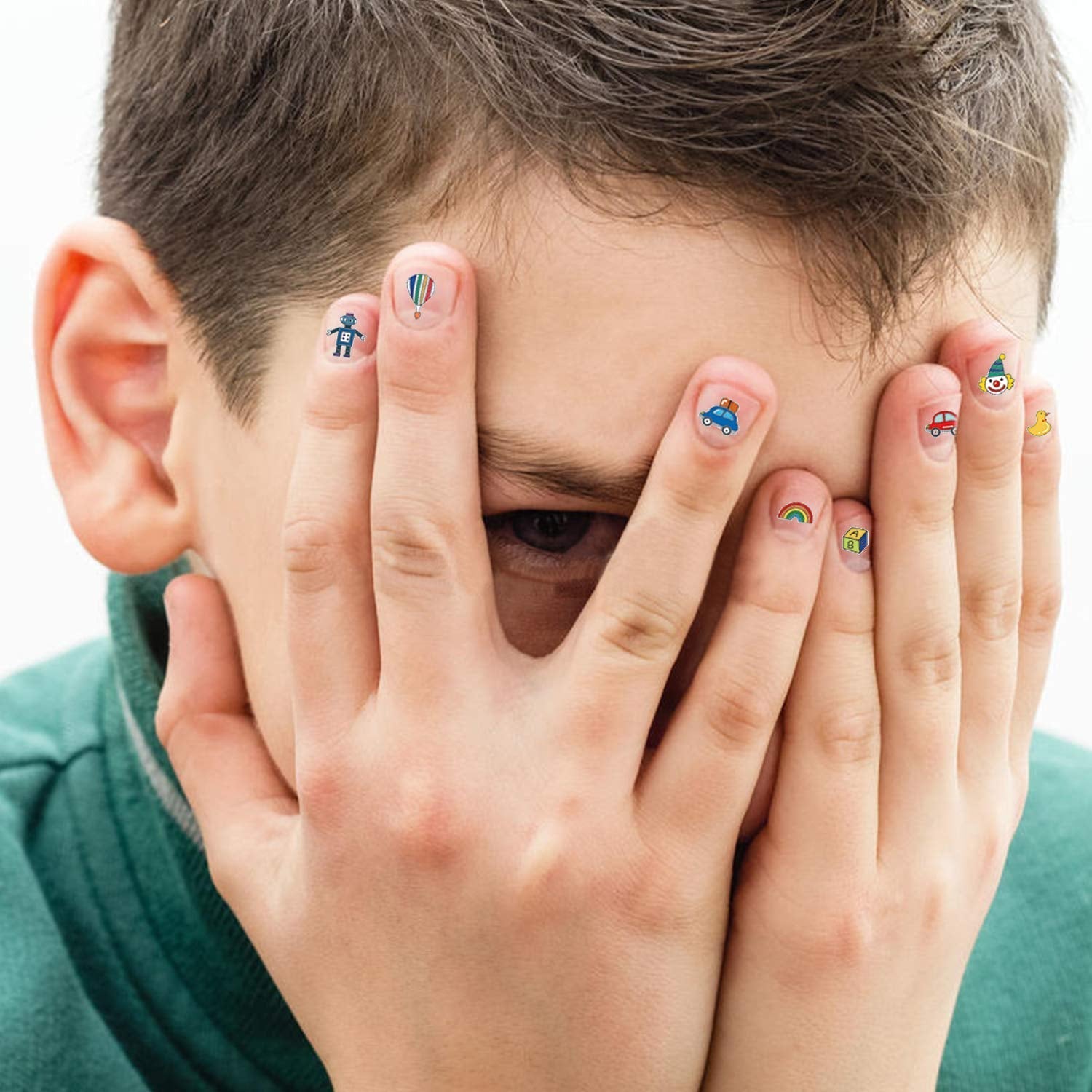 Autocolante de unghii pentru copii și fete, peste 600 de modele, animale, fructe, dinozauri, mașini, flori, autoadezive 3D, autocolante pentru unghii pentru copii, petrecere de ziua de naștere, cadou de salon de unghii cu ceai și spa