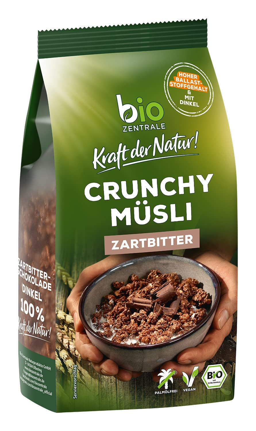 Muesli crocant cu fructe de pădure Biozentrale | 375 g Muesli organic | Ideal pentru micul dejun și pentru paharul tău de muesli la pachet | O alternativă la batoanele de muesli