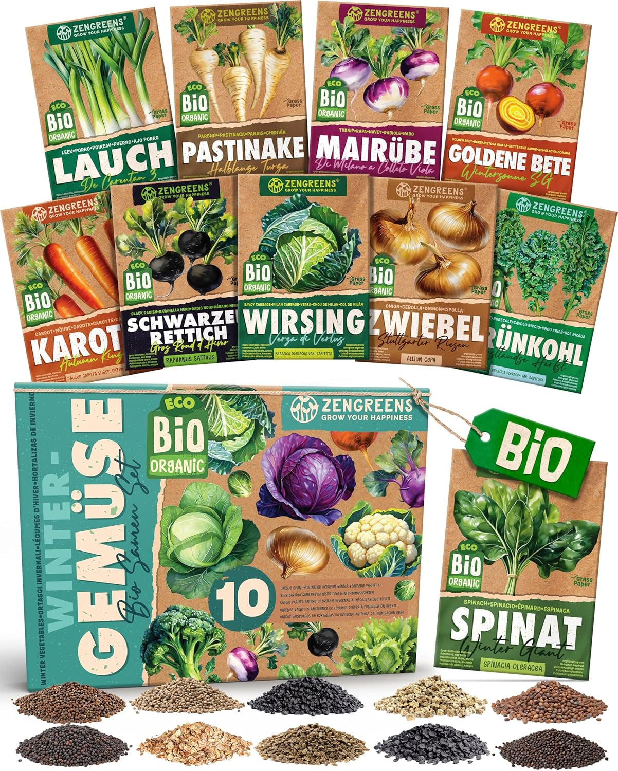 Semințe de busuioc organice într-un set de 6 - 6 semințe de busuioc pentru cultivare ușoară în grădină, balcon sau strat înălțat - semințe de plante - răsaduri