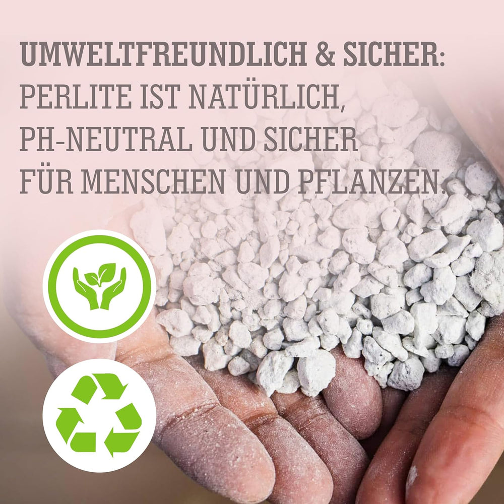 LERAVA® Perlit pentru plante (5L) – Perlit cu granulație grosieră pentru îmbunătățirea solului – Asigură drenaj și aerare optime – Aditiv natural pentru sol și hidroponie – Granule pentru plante