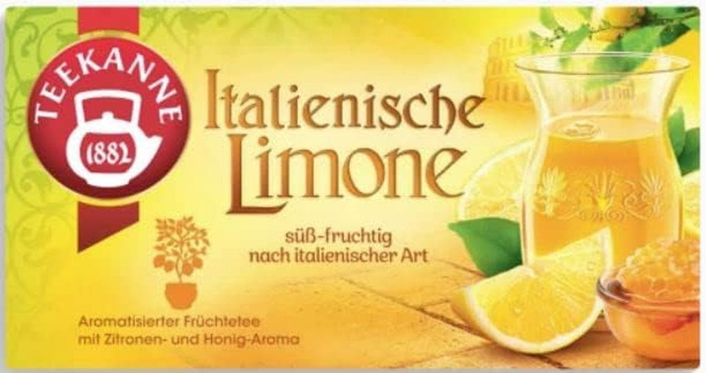 Teekanne Amestec de ceaiuri din diferite țări, caise grecești, portocale spaniole, lămâi italiene, mango din Caraibe, piersici mediteraneene, cireșe dulci italiene, 6 pachete, 270 g