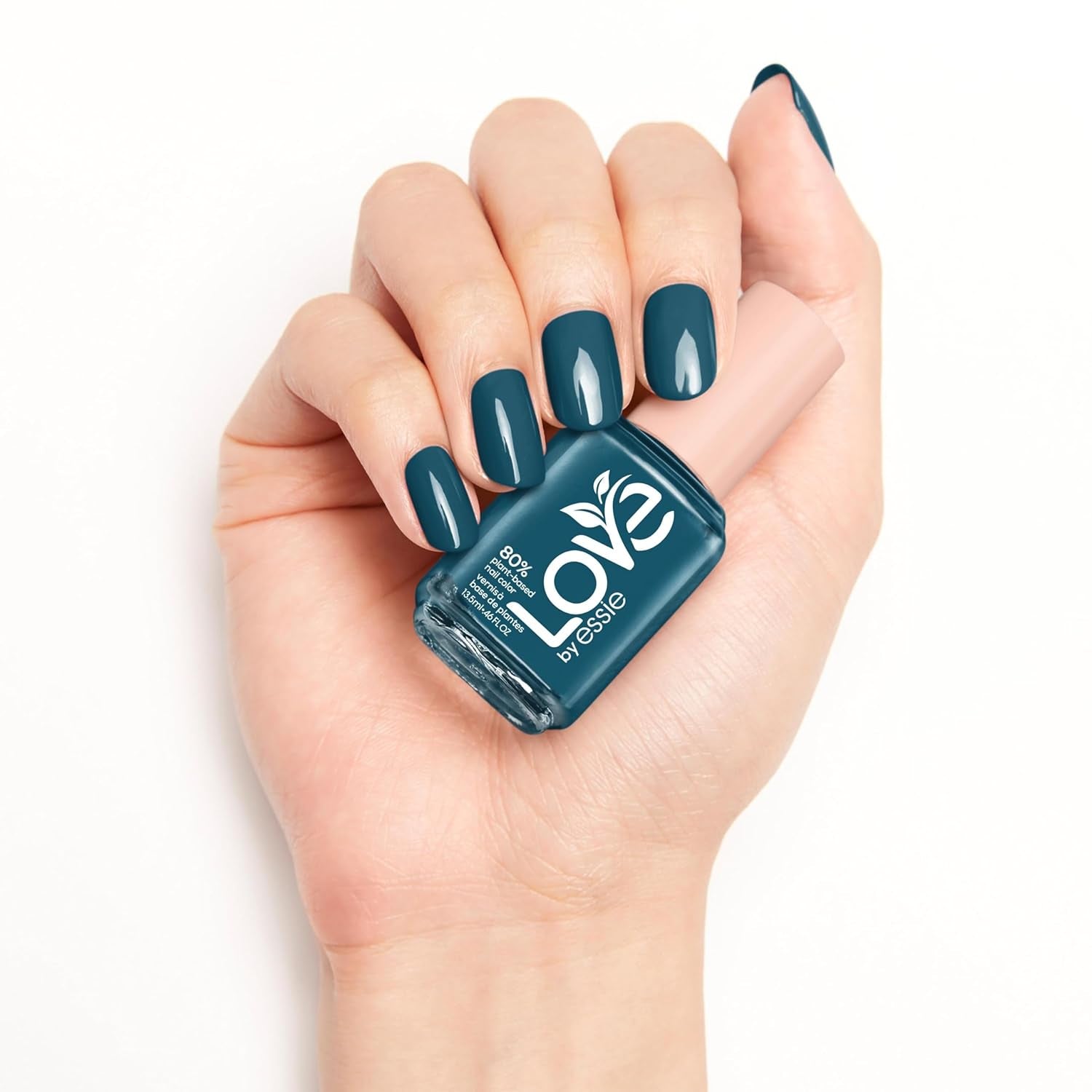 Oja de unghii de lungă durată Essie cu finisaj cremos, timp de uscare scurt și ciobire redusă, formulă vegană, LOVE by Essie, culoare: Nr. 200 doin' my best, verde intens, 1 x 13,5 ml