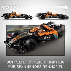Mașină de curse LEGO Technic NEOM Mclaren Formula E, jucărie cu mașină de curse pentru copii de la 9 ani, băieți și fete, kit de mașină model, decor pentru camera copiilor, idee de cadou pentru ziua de naștere 42169 Seturi de constructie Besuche den LEGO-Store
