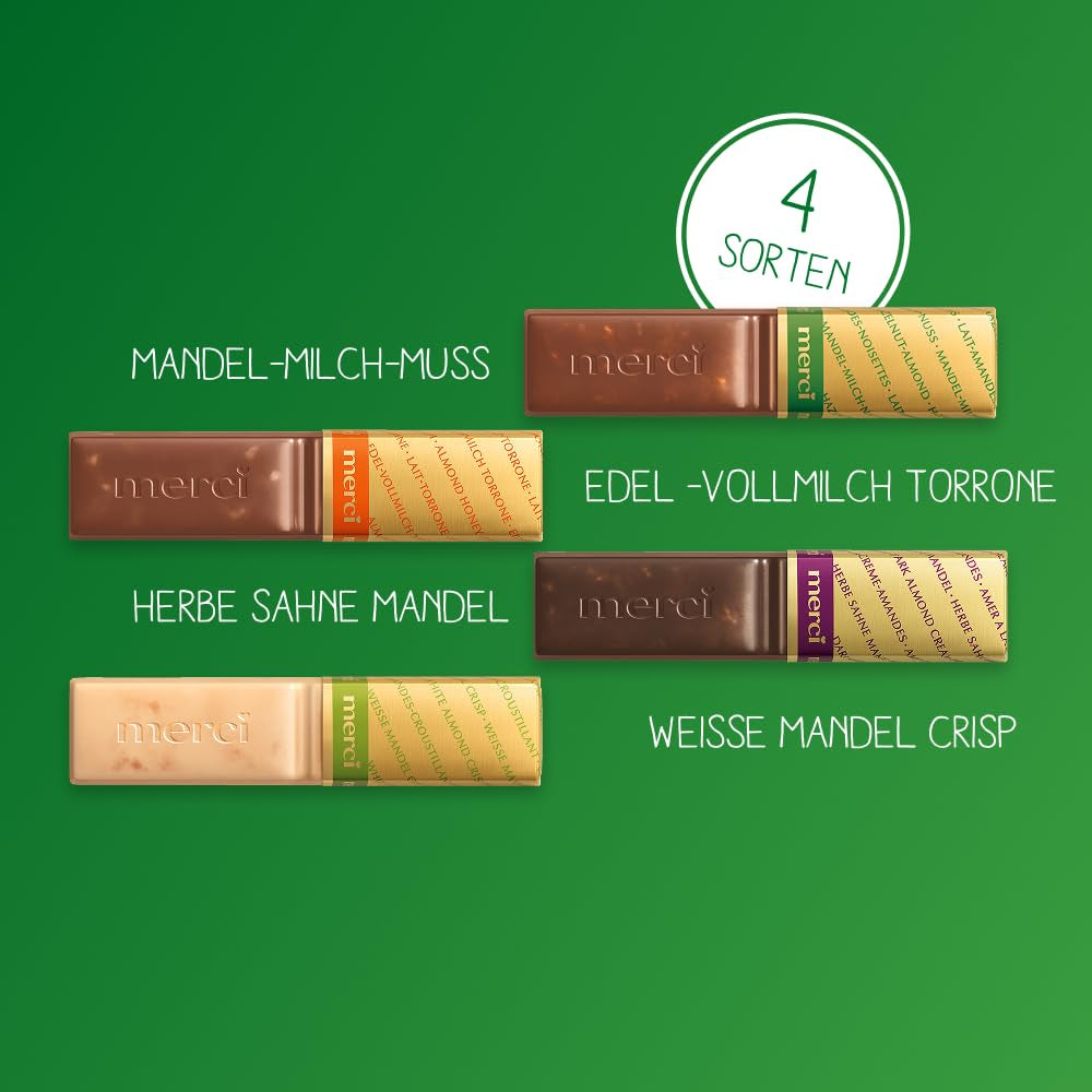 Finest Selection Variety Almond Crunch – 10 x 250g – Specialități de ciocolată umplute și neumplute