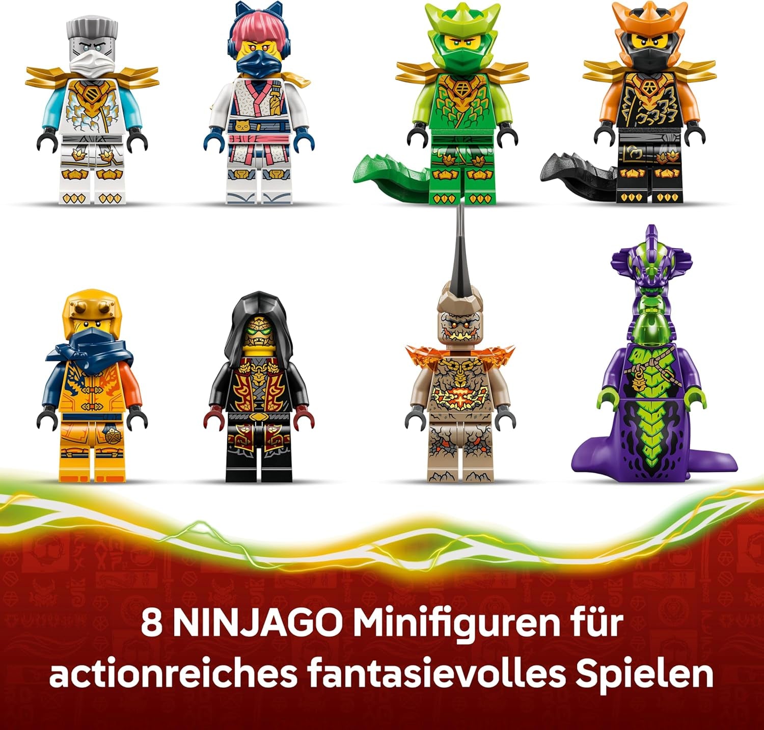 LEGO NINJAGO Der Drache des Lebens - Ninja Spielzeug mit Drachenfigur, Mini Monster Mech, 8 Minifiguren und Schwertern - Kreatives Geschenk für Jungen und Mädchen ab 8 Jahren und Fans - 71859