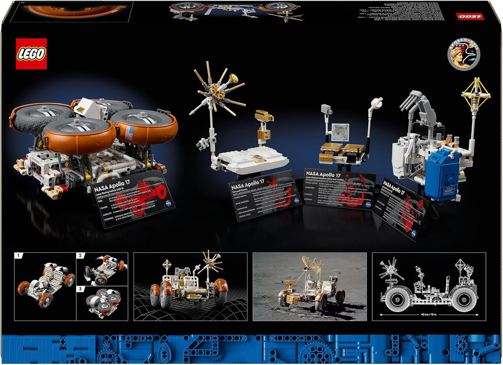 LEGO Technic NASA Apollo Lunar Roving Vehicle (LRV), Model de rover lunar pentru adulți, obiect de colecție spațială pentru pasionații de știință, jucărie de construcție, model de vehicul spațial 42182 Seturi de constructie Besuche den LEGO-Store