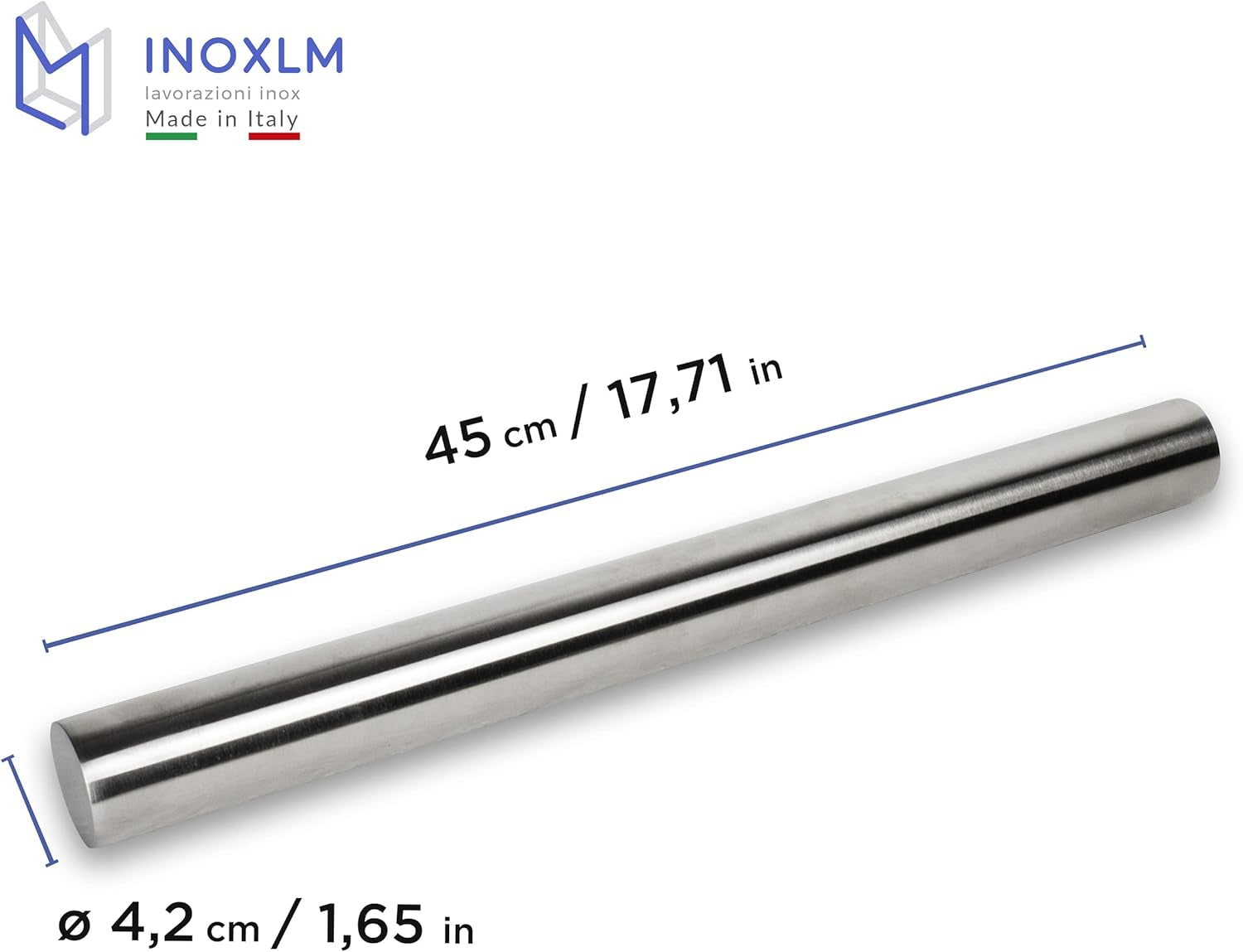 INOXLM Sucitor din oțel inoxidabil pentru aluat de zahăr, pâine de bucătărie, pizza, bomboane, tort (fără capac)