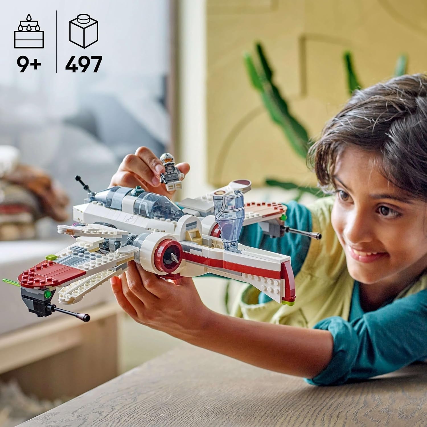 Jucărie LEGO Star Wars 75402 ARC-170 Starfighter cu 4 minifigurine, inclusiv pilot clonă și droid R4-P44, piesă de colecție, cadou pentru fanii Răzbunării Sith și băieți și fete cu vârsta de peste 9 ani Seturi de constructie Besuche den LEGO-Store