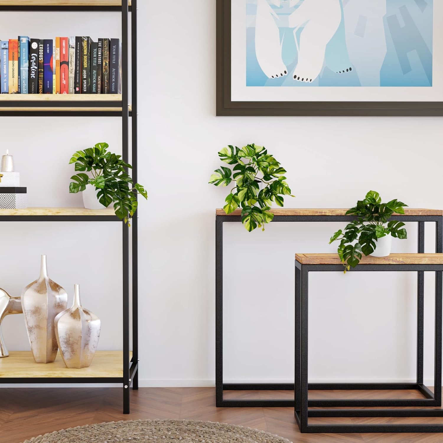 PASCH® 3Er Set Monstera Künstlich (20Cm) in Weißen Keramiktöpfen: Künstliche Pflanzen Wie Echt | Monstera Pflanze Künstlich | Kunstpflanze Hängend Im Topf | Hängepflanze Künstlich Abgestimmt