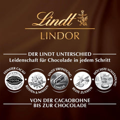 Bile de ciocolată albă Lindor | 400g | Aprox. 30 de bile de ciocolată albă cu umplutură care se topește în gură | Cadou de ciocolată | Cadou de ciocolată (pachet de 2)