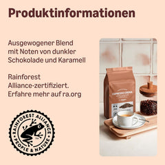 by Amazon Espresso Crema Röstkaffee Ganze Bohnen, 1kg (2 Packs of 500g), Rainforest Alliance-Zertifizierung
