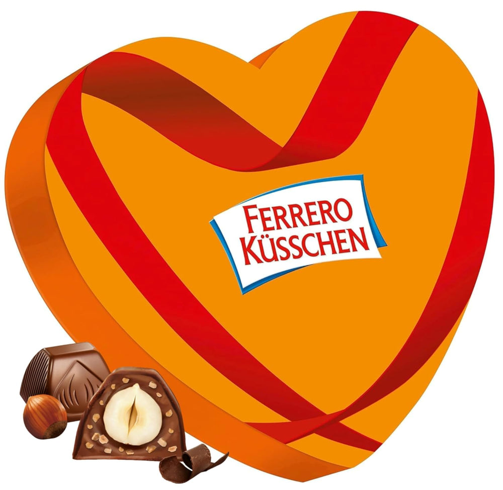 Ferrero Mon Chéri Heart – Cadou de ciocolată de Ziua Îndrăgostiților pentru el și ea – Ciocolată crocantă, lichior fructat și cireșe aromate – Pentru Ziua Îndrăgostiților, Ziua Mamei și Paște – 1 pachet de 147 g