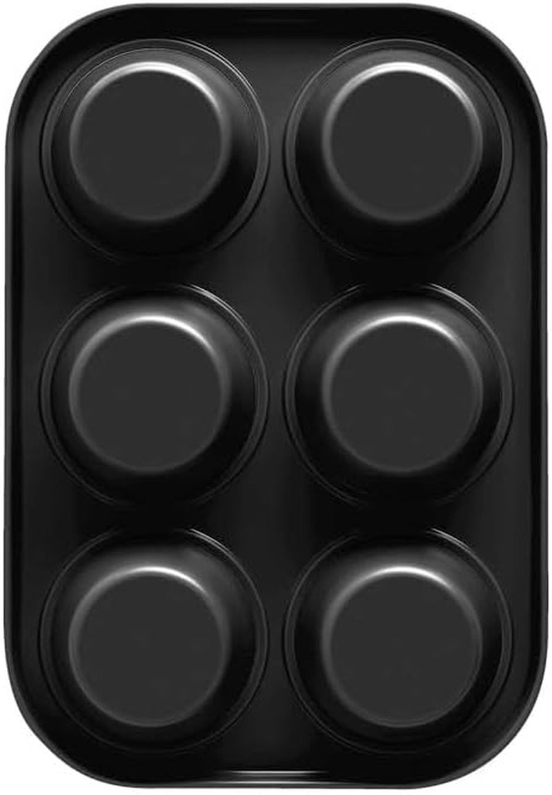 , Formați 6 brioșe 18.5x27cm, negru Matrite si tavi pentru copt Naty Shop