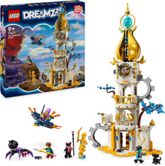 LEGO DREAMZzz 2-in-1 Turm des Sandmanns, Schloss-Spielzeug für Kinder zum Bauen, Set mit Fantasy-Tieren inklusive Spinne und Vogel, Geschenk für Mädchen und Jungen ab 9 Jahren 71477