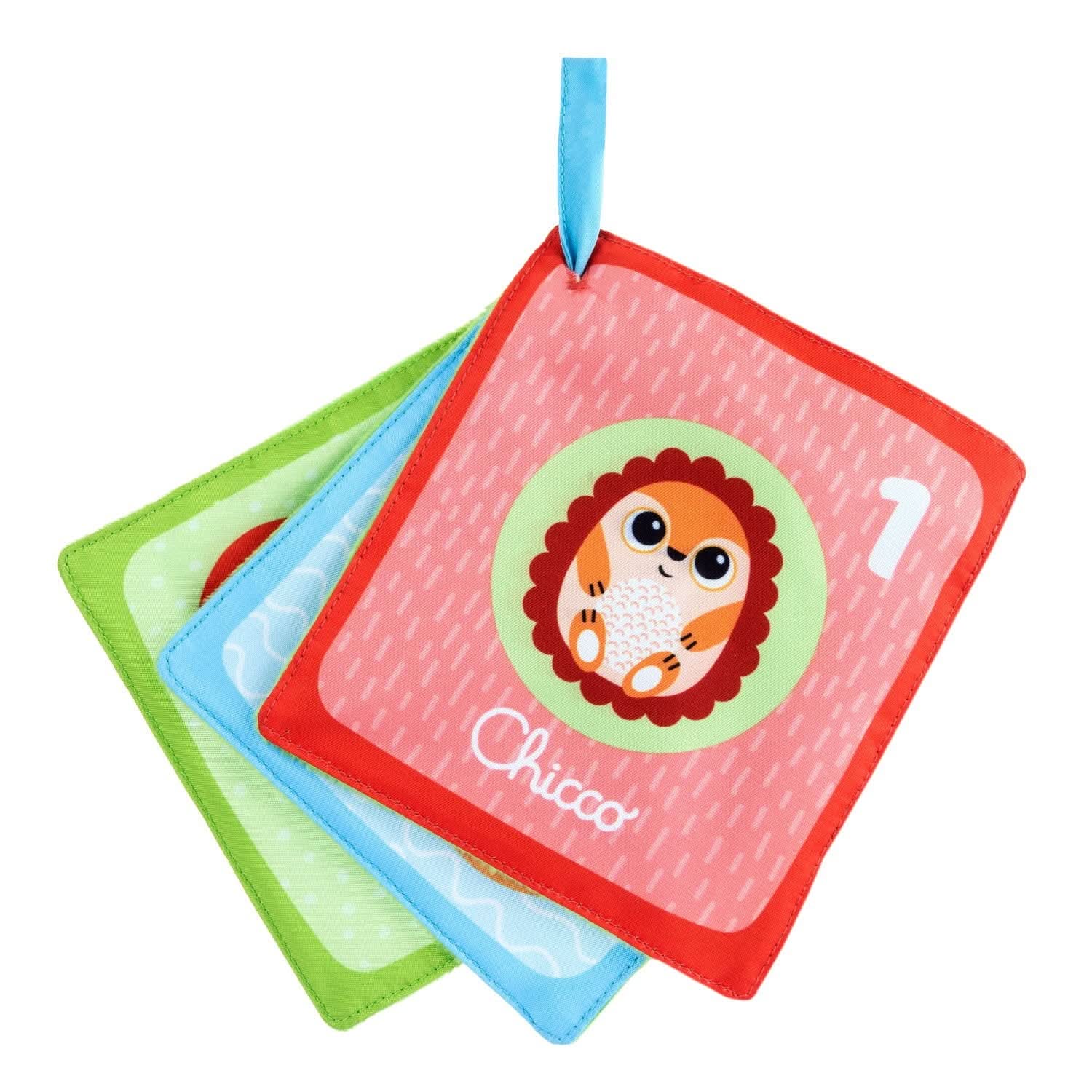 Chicco pernă moale cu model de animale pentru timpul pe burtă, pentru distracție sigură în timpul jocului pe burtă, întărește mușchii, trei prime jocuri detașabile, 2-9 luni Jucarii Bebe Naty Shop