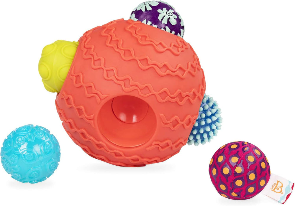 B. toys Jucărie pentru copii Jucărie pentru copii, jucărie pentru abilități motorii cu lumină - jucărie pentru copii pentru nou-născuți, fete și băieți de la 0 luni, fără PVC Jucarii Bebe Naty Shop 6 bile