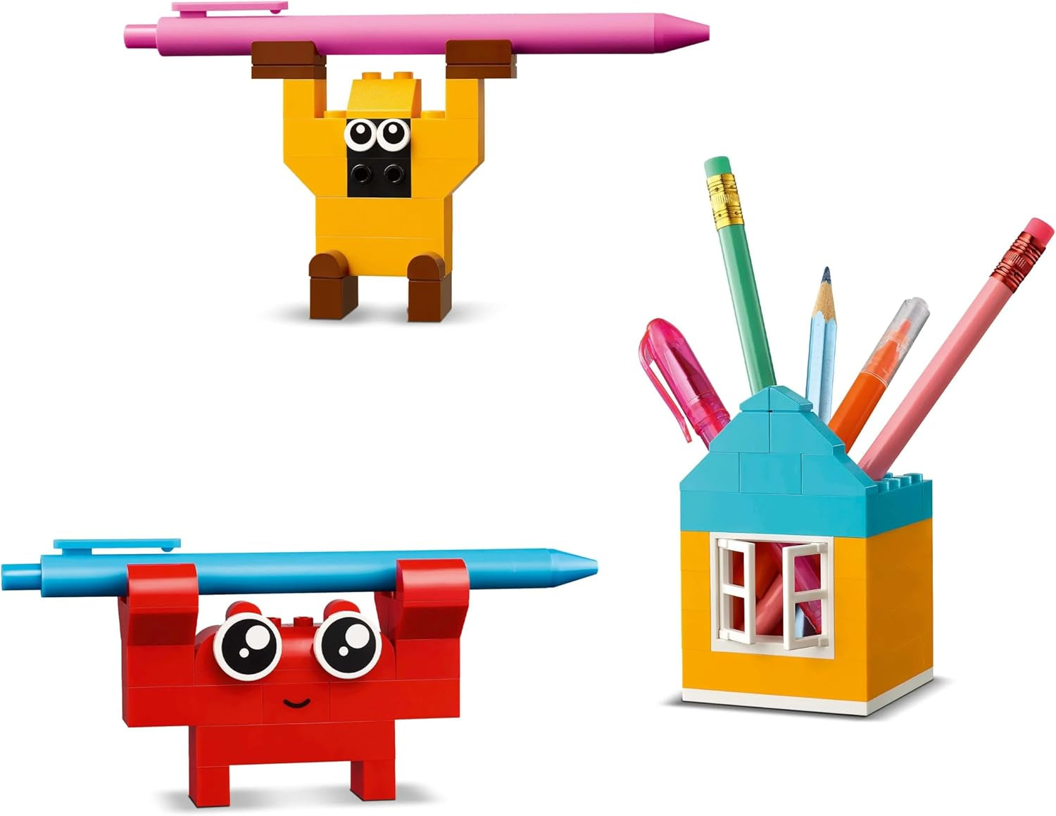 LEGO Classic Creative Fun Box, Cărămizi de construcție colorate pentru jocuri de rol imaginative, Set de construcție pentru începători, Jucării pentru fete și băieți de la 5 ani, Modele de reconstruit 11042 Seturi de constructie Besuche den LEGO-Store