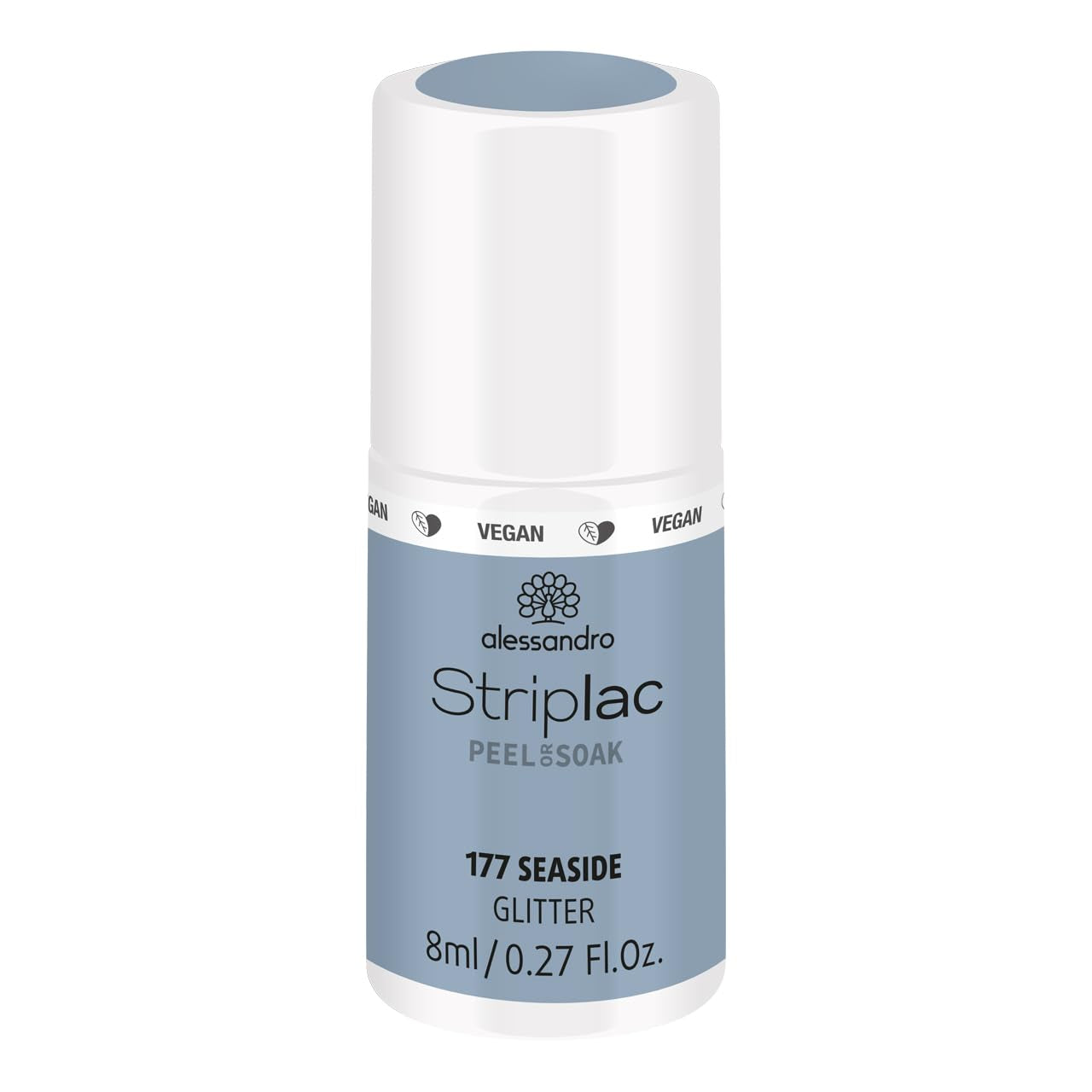 alessandro Striplac UV-Nagellack Flat White – Schonend und langanhaltend – Einfache Entfernung dank Peel-Off-Technologie – Vegan und tierversuchsfrei – 8 ml