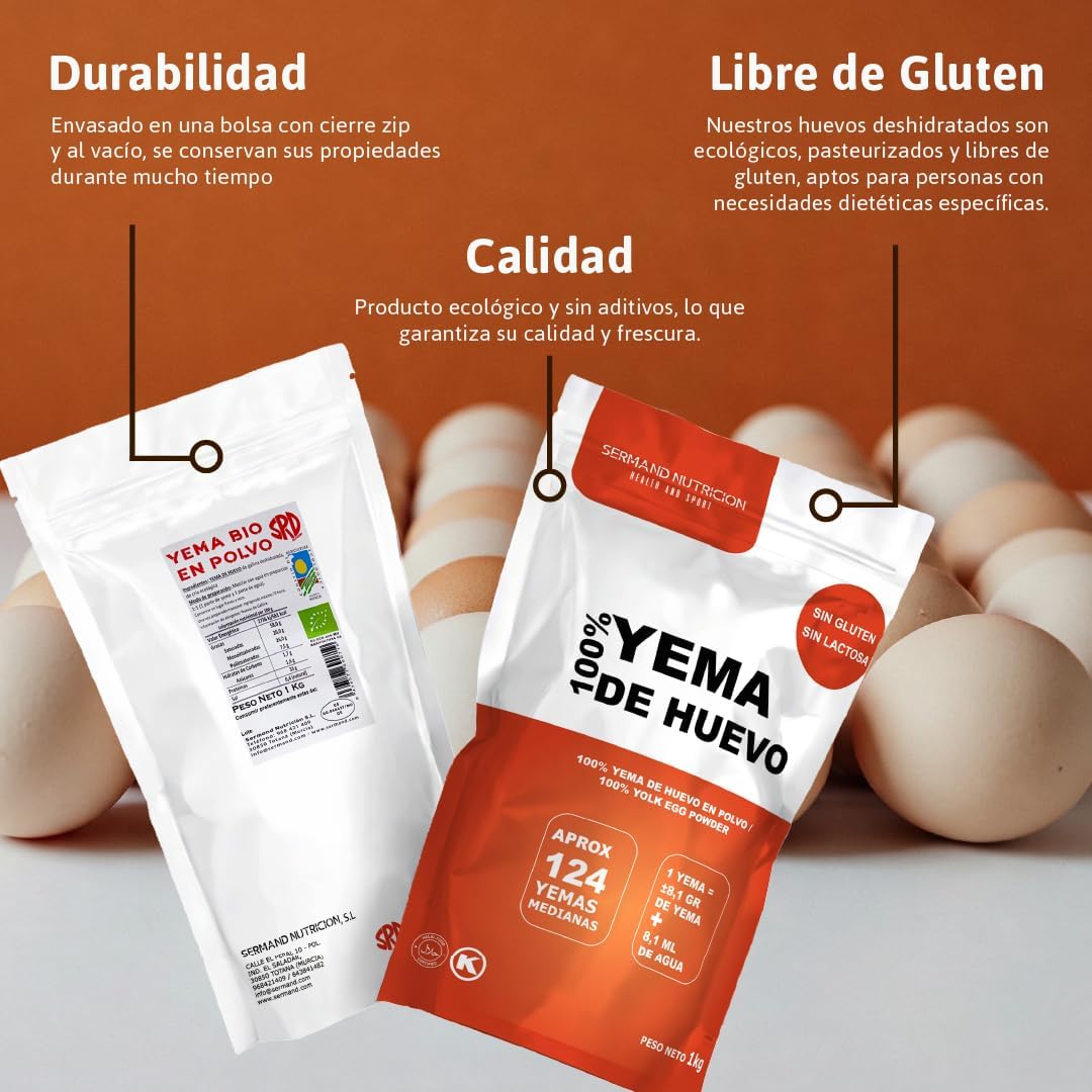 Serman Nutricion Bio Galben De Ou Pulbere - Fara Gluten Fara Lactoză