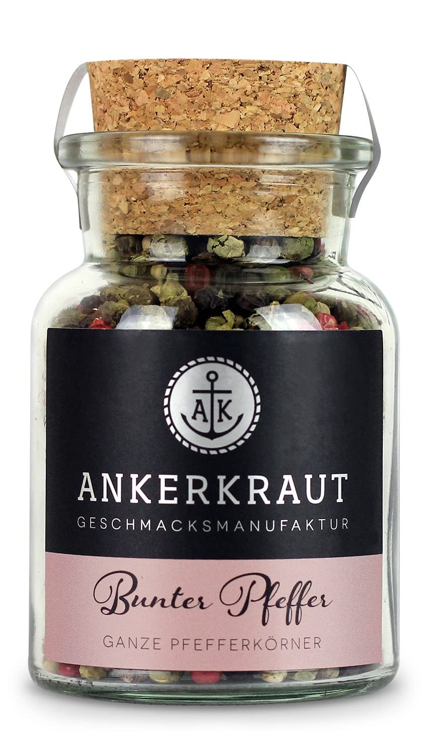 Ankerkraut Bunter Pfeffer, ganze Pfefferkörner für die Pfeffermühle, 150g im Beutel