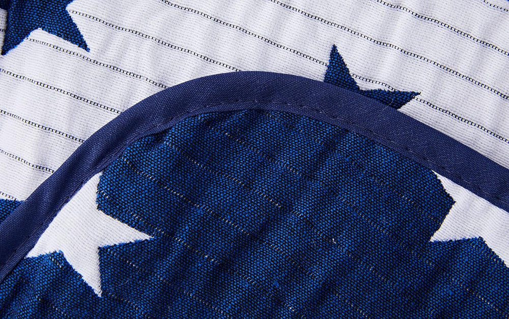 VIALMAN cuvertură de pat Sofia 10 pat king size | cuvertură stea | cuvertură dimensiune 250 X 270 cm | cuvertură pat & canapea arunca albastru marin Paturi si Cuverturi Besuche den VIALMAN-Store