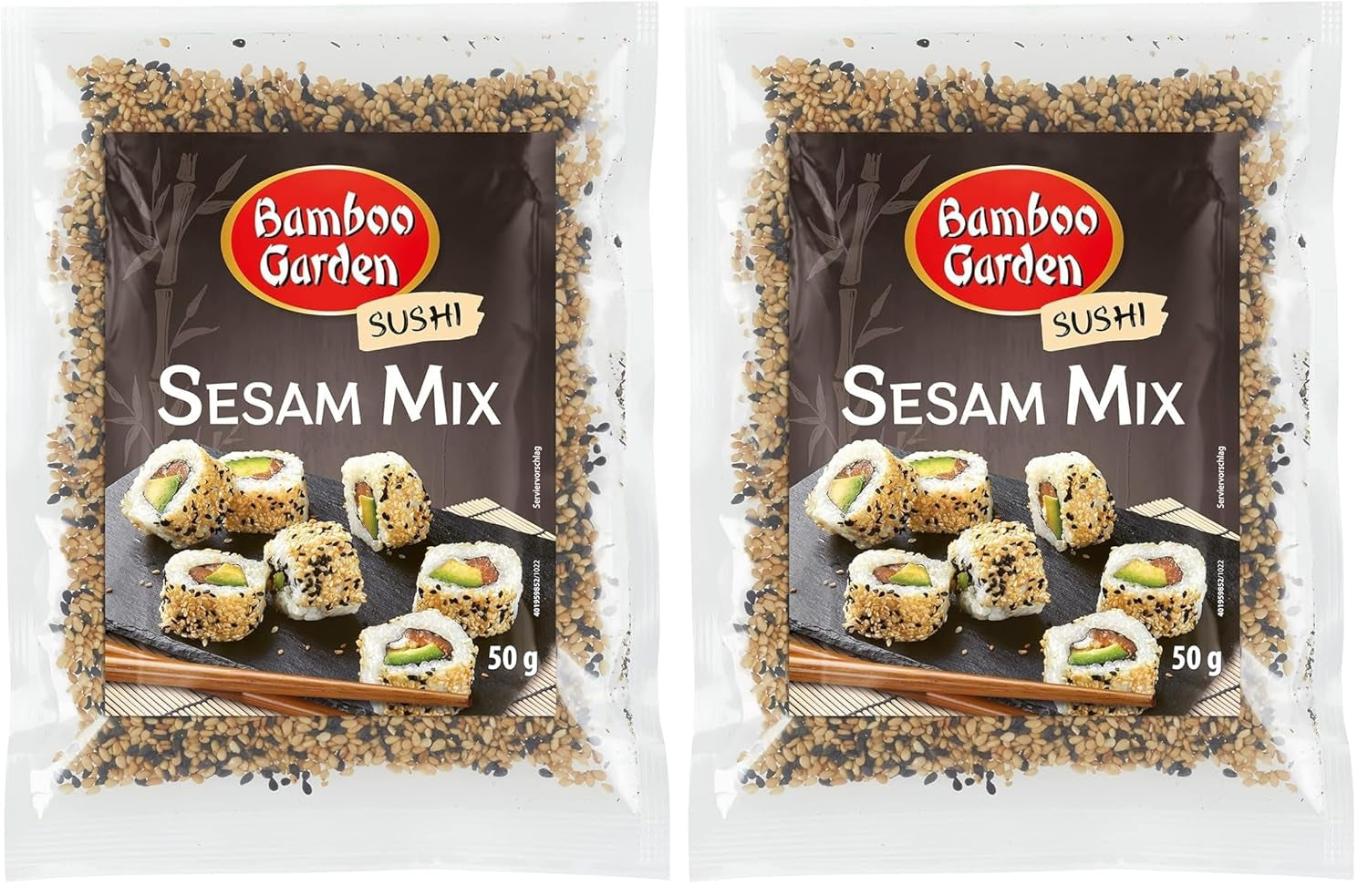 Bamboo Garden - Sushi Sesam Mix , Ideal für die Zubereitung von Sushi aller Art , Hervorragend auch als Topping zahlreicher Gerichte, im Müsli oder Porridge , 1 x 50 g