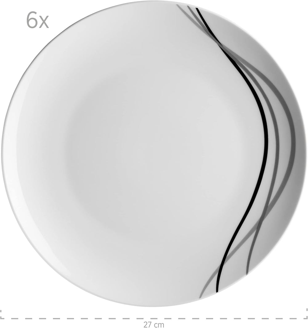 Set de veselă combinat Mäser, porțelan TAJO, alb, 40 x 60 x 40 cm