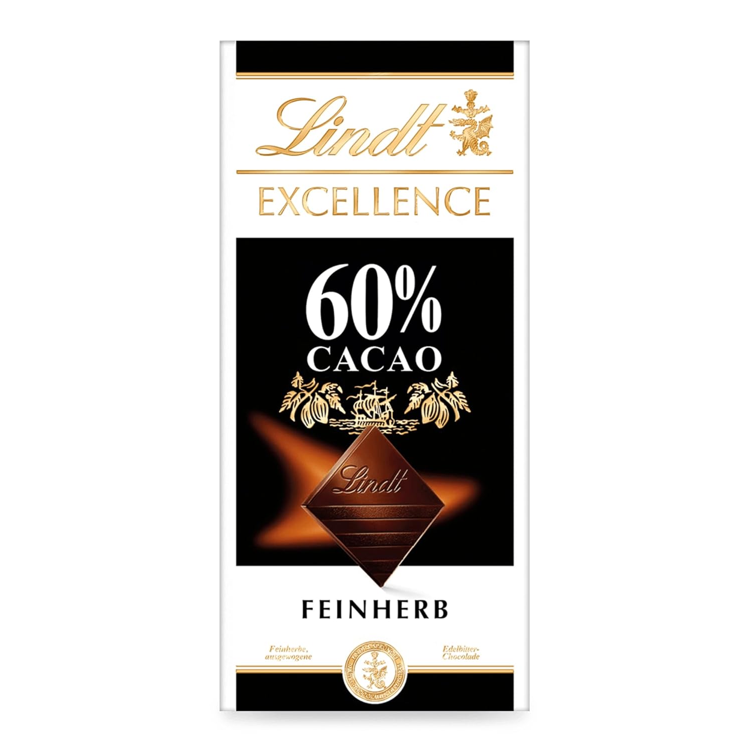 Lindt Excellence 78 La Suta Cacao Baton - Intensitate Cacao Persistenta Baton Vegan 100g Cadou Ideal