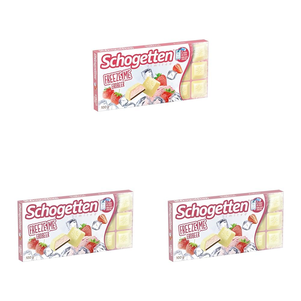 Schogetten Freeze Me Strawberry Ediție Limitată - Ciocolată Înghețată Rece Cu Gust Căpșuni Intens