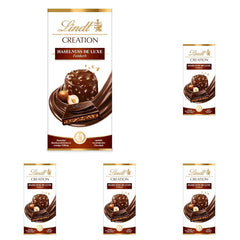 Lindt Creation Hazelnut De Luxe Tabletă - Ciocolată Neagră Cu Alune Crocante Într-o Umplutură Cremoasă