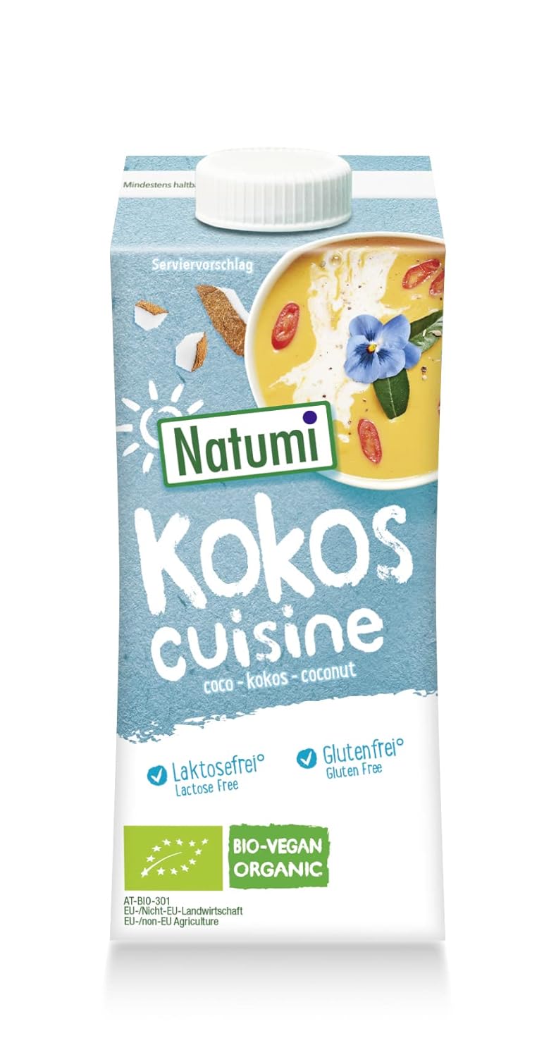 Natumi Bio-Mandel-Creamer, 15 x 200 ml – laktosefrei, zuckerfrei, glutenfrei, bio, vegan, hergestellt aus europäischen Mandeln, milchfreie, milchfreie Alternative