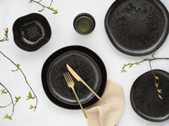 CreaTable, 21249, seria Natura Organic RUSTY, set de veselă cu 12 piese pentru 4 persoane, set de farfurii din gresie, potrivit pentru mașina de spălat vase și cuptorul cu microunde, fabricat în Europa