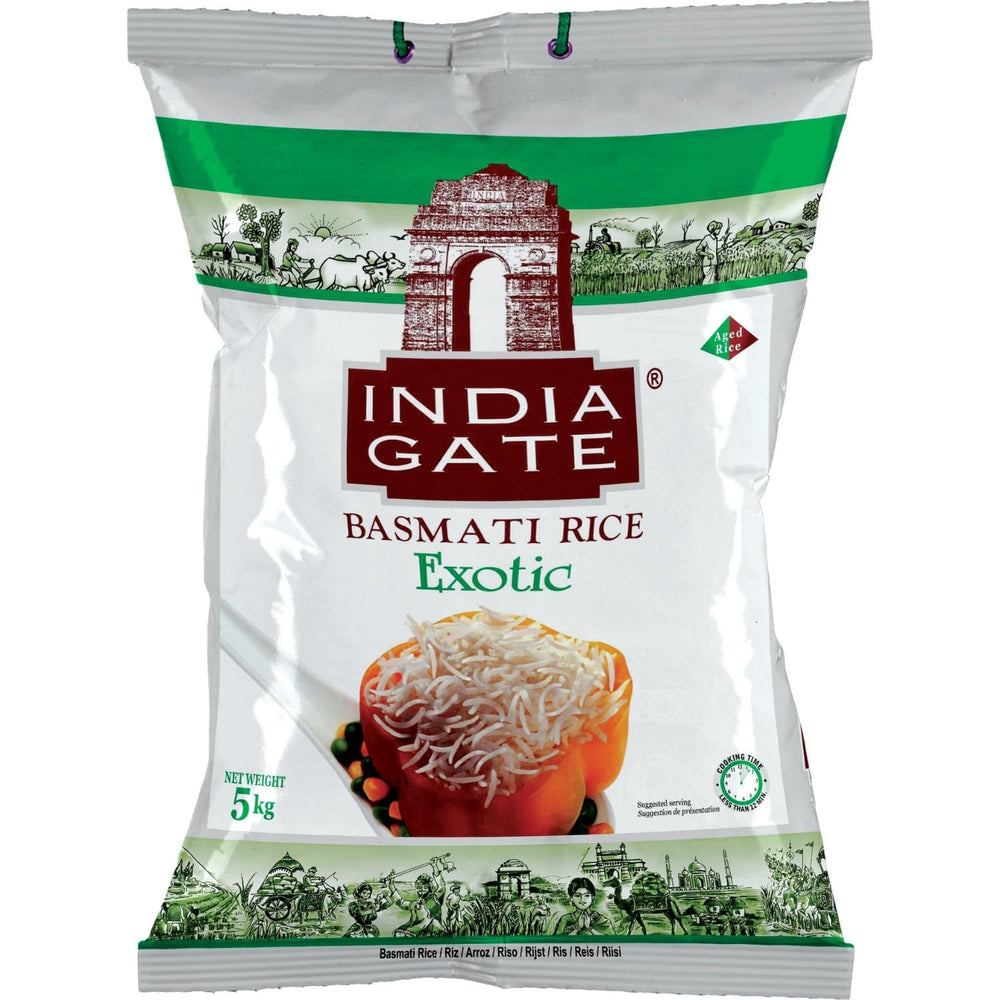 Orez Basmati Premium INDIA GATE – Orez cu bob lung fin, aromat, din India, bob lung fin (1 x 5 kg)