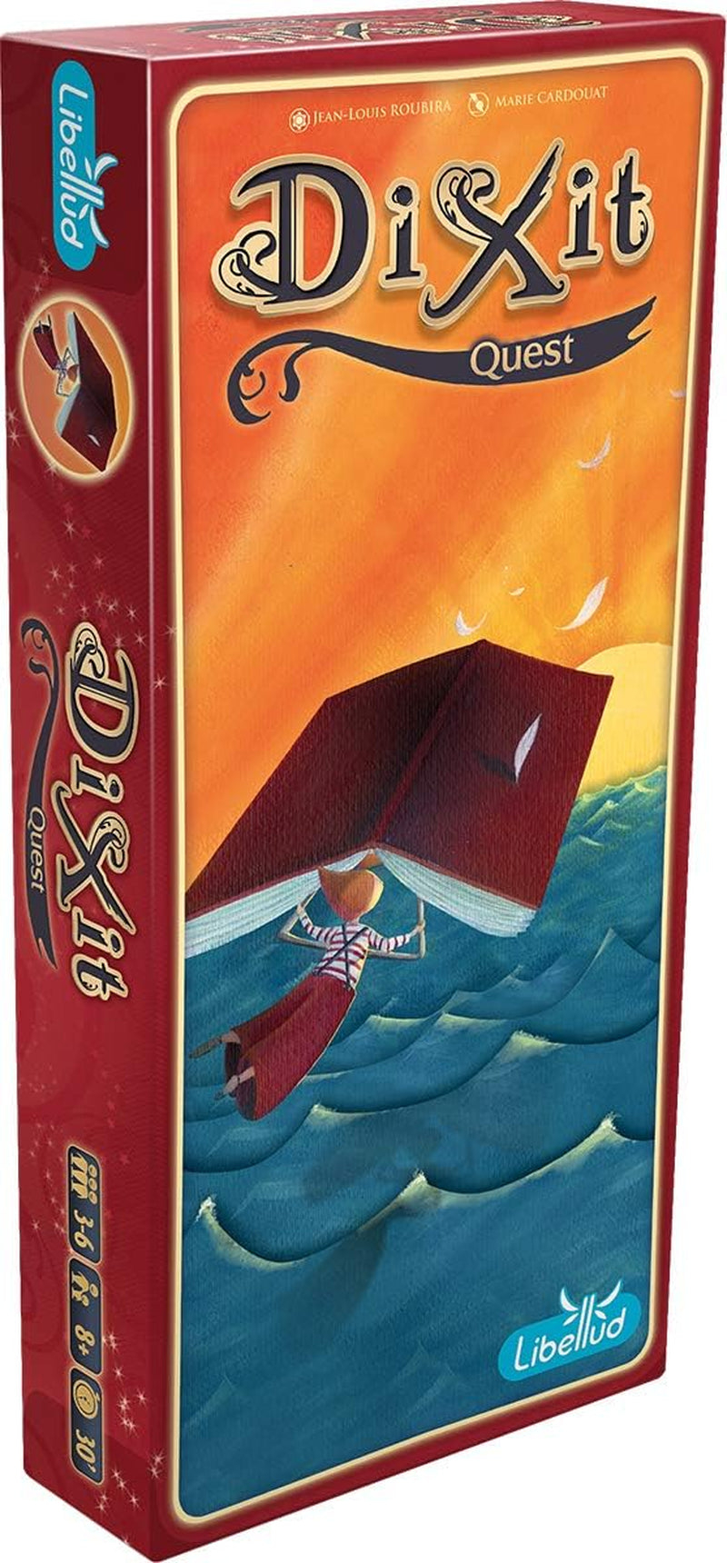 Asmodee, Dixit, versiune germană, joc de bază, O imagine valorează cât o mie de cuvinte, joc creativ de familie pentru 3-8 jucători cu vârsta de 8 ani și peste, Jocul anului 2010 cu o durată de joc de 30 de minute