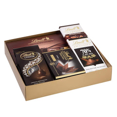 Set Ciocolată Neagră Lindt | 847 g | Set de 6 specialități de ciocolată neagră Lindt (batoane, LINDOR, praline) de la semidulce la extra neagră | Pachet vrac | Cadou de ciocolată