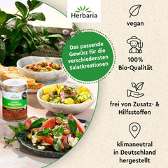 Herbaria Wilde Hilde bio 100g M-Dose- fertige Bio-Gewürzmischung - Salatgewürz für ausgefeilte Salate - mit erlesenen Zutaten - in nachhaltiger Aromaschutz-Dose