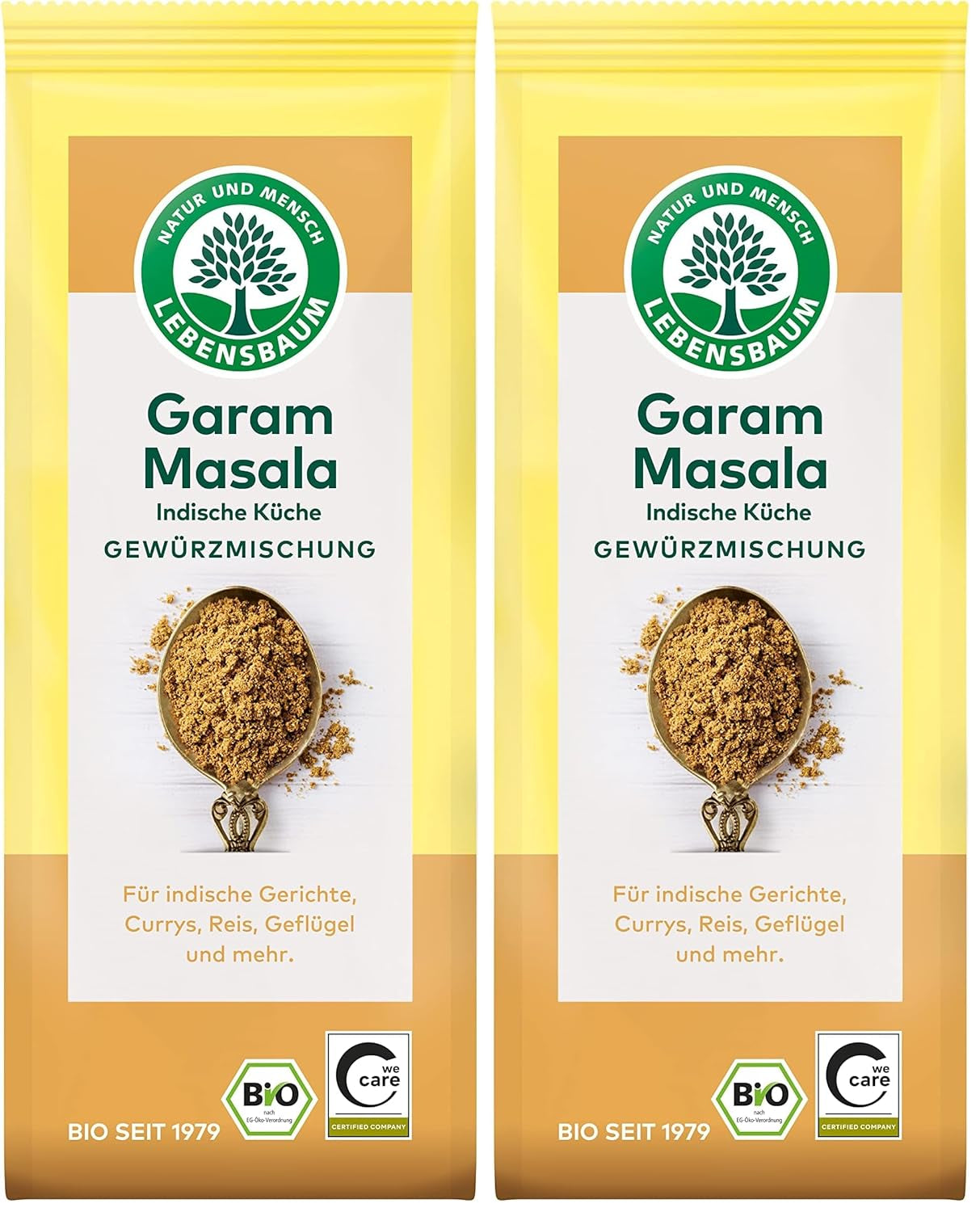 Lebensbaum Garam Masala, Bio-Gewürz zum Würzen von Currys, Reis und Geflügel mit würzig-warmer und angenehm pfeffriger Note, 40 g