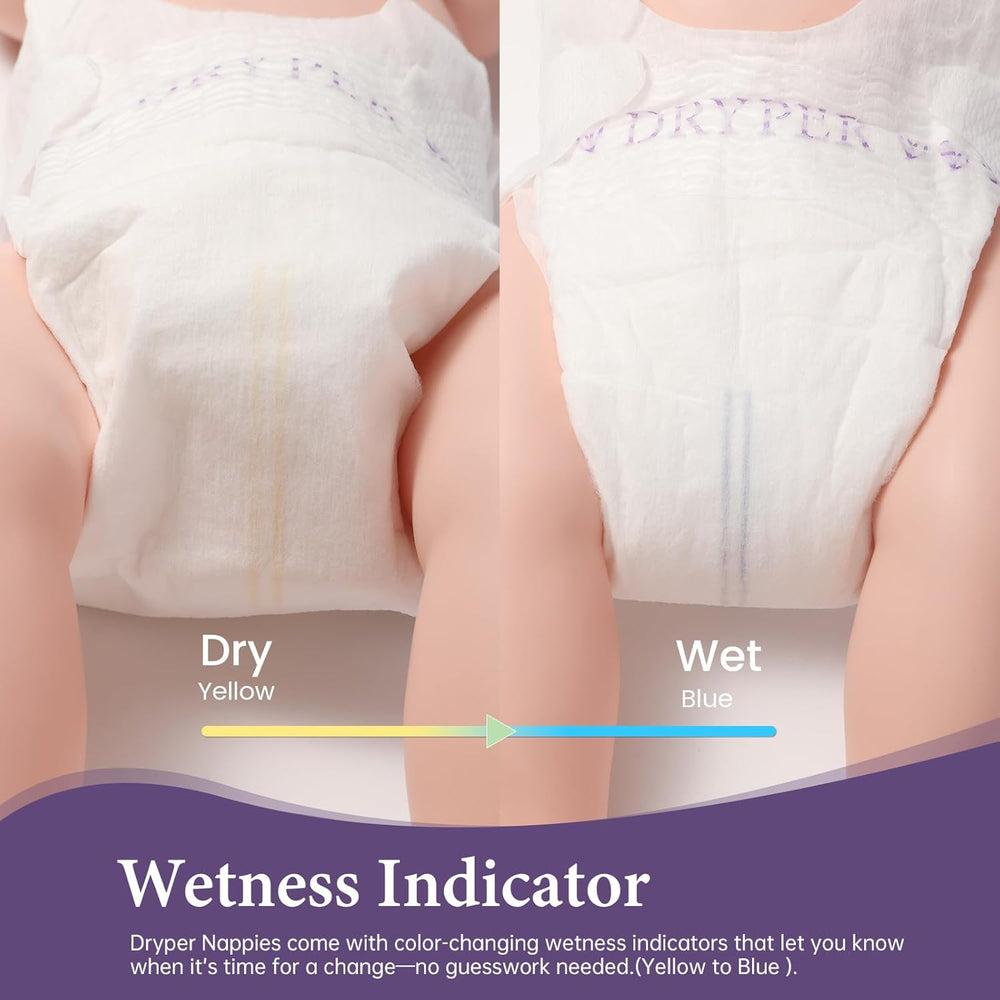 Scutece pentru nou-născuți, ecologice, mărimea 1 (3-5 kg), ultra subțiri, moi și hipoalergenice pentru piele sensibilă, protecție 3D împotriva scurgerilor, uzură premium de zi și de noapte, indicator de umezeală, 180 bucăți